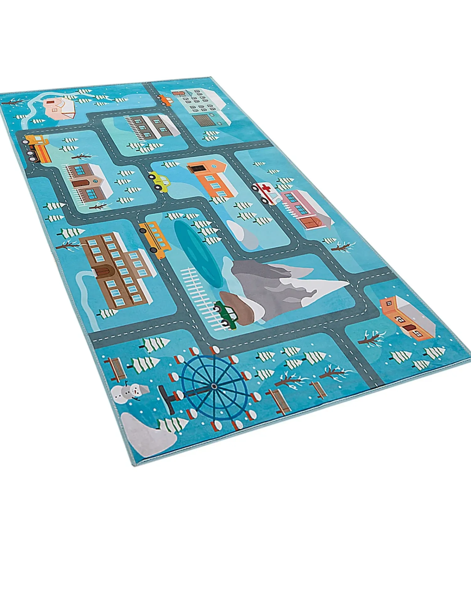 Clearance Beliani Tappeto per bambini KIGI Blu 80 x 150 cm Blu Multicolore