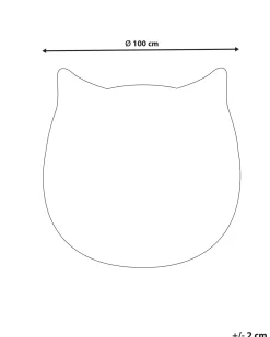 Outlet Beliani Tappeto per bambini KITTY ø 100 cm Grigio