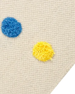 Outlet Beliani Tappeto per bambini LELES Beige 80 x 150 cm Cotone Beige Blu Giallo Rosa Multicolore