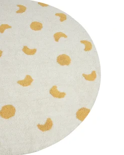 Discount Beliani Tappeto per bambini LOTI Beige ø 140 cm Cotone Beige Giallo