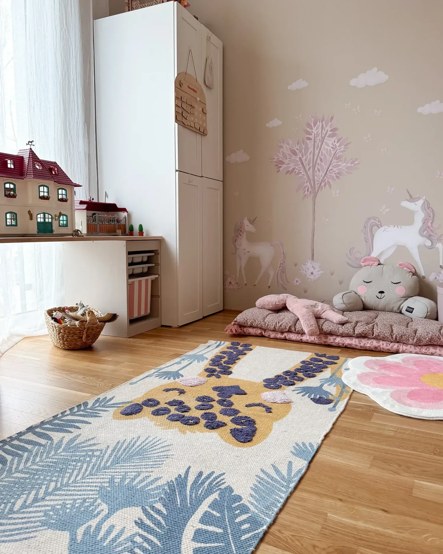 Discount Beliani Tappeto per bambini LUAS Multicolore 80 x 150 cm Cotone Beige Giallo Multicolore Verde