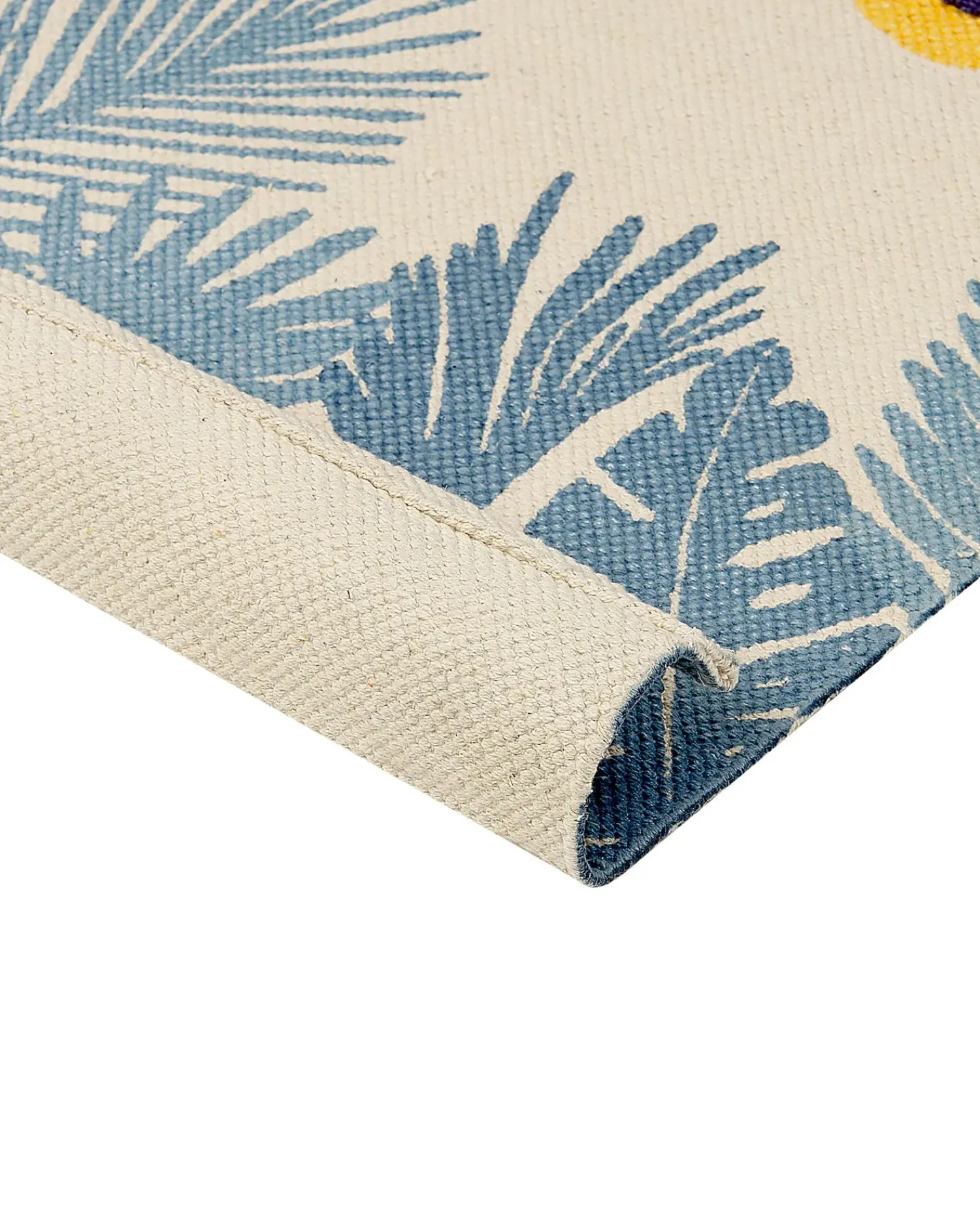 Discount Beliani Tappeto per bambini LUAS Multicolore 80 x 150 cm Cotone Beige Giallo Multicolore Verde