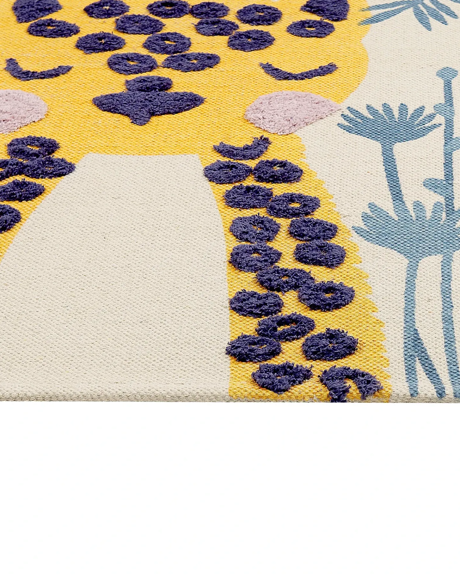 Discount Beliani Tappeto per bambini LUAS Multicolore 80 x 150 cm Cotone Beige Giallo Multicolore Verde