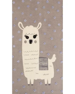 Discount Beliani Tappeto per bambini LUBUK Marrone 80 x 150 cm Cotone Beige Marrone Viola