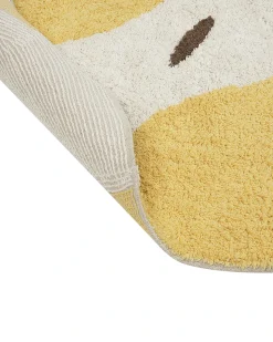 Online Beliani Tappeto per bambini MAWAND Beige ø 140 cm Cotone Beige Giallo