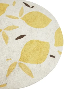 Online Beliani Tappeto per bambini MAWAND Beige ø 140 cm Cotone Beige Giallo