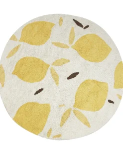 Online Beliani Tappeto per bambini MAWAND Beige ø 140 cm Cotone Beige Giallo