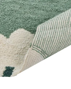 Clearance Beliani Tappeto per bambini MOKHVA Verde Cotone Bianco Verde