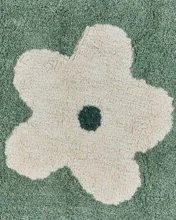 Clearance Beliani Tappeto per bambini MOKHVA Verde Cotone Bianco Verde
