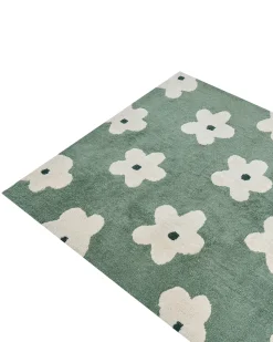 Clearance Beliani Tappeto per bambini MOKHVA Verde Cotone Bianco Verde