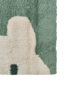 Clearance Beliani Tappeto per bambini MOKHVA Verde Cotone Bianco Verde
