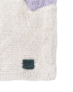 New Beliani Tappeto per bambini MOKHVA Viola chiaro 140 x 200 cm Cotone Bianco Viola