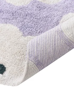 New Beliani Tappeto per bambini MOKHVA Viola chiaro 140 x 200 cm Cotone Bianco Viola