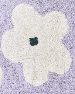 New Beliani Tappeto per bambini MOKHVA Viola chiaro 140 x 200 cm Cotone Bianco Viola
