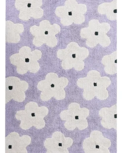New Beliani Tappeto per bambini MOKHVA Viola chiaro 140 x 200 cm Cotone Bianco Viola