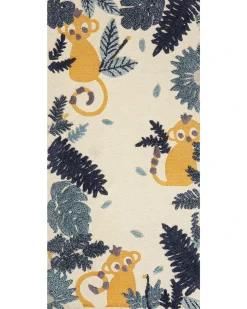 New Beliani Tappeto per bambini NAIBOS Multicolore 80 x 150 cm Cotone Beige Blu Giallo Multicolore