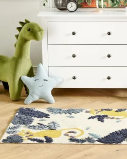 New Beliani Tappeto per bambini NAIBOS Multicolore 80 x 150 cm Cotone Beige Blu Giallo Multicolore