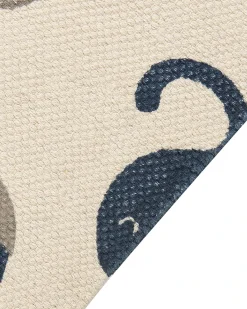 Outlet Beliani Tappeto per bambini PORSEA Multicolore 80 x 150 cm Cotone Beige Blu Grigio Multicolore