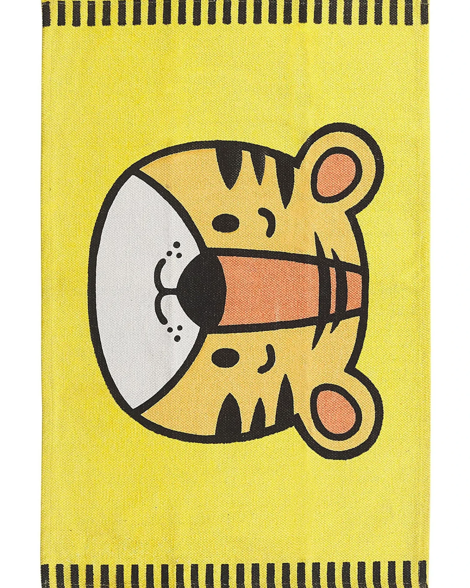 Online Beliani Tappeto per bambini RANCHI Giallo 60 x 90 cm Cotone Bianco Giallo Arancione Nero