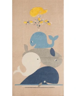 Best Beliani Tappeto per bambini SEAI Beige 80 x 150 cm Cotone Bianco Beige Blu Giallo