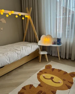 Best Beliani Tappeto per bambini SIGLI Multicolore 80 x 150 cm Cotone Beige Giallo Marrone Multicolore