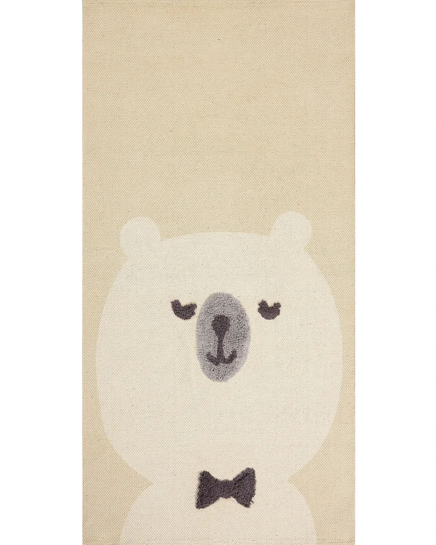 Sale Beliani Tappeto per bambini SIMAU Beige 80 x 150 cm Cotone Beige Grigio Nero