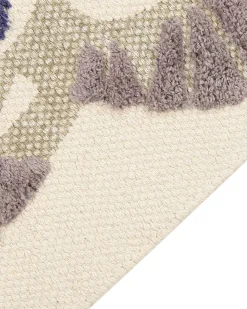 Discount Beliani Tappeto per bambini SINGKIL Multicolore 80 x 150 cm Cotone Beige Blu Giallo Grigio
