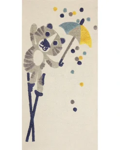 Discount Beliani Tappeto per bambini SINGKIL Multicolore 80 x 150 cm Cotone Beige Blu Giallo Grigio