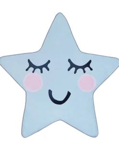 New Beliani Tappeto per bambini SIRIUS Azzurro 120 x 120 cm Blu Nero Rosa