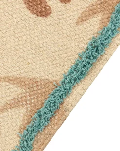 Sale Beliani Tappeto per bambini STABAT Multicolore 80 x 150 cm Cotone Arancione Blu Marrone Multicolore