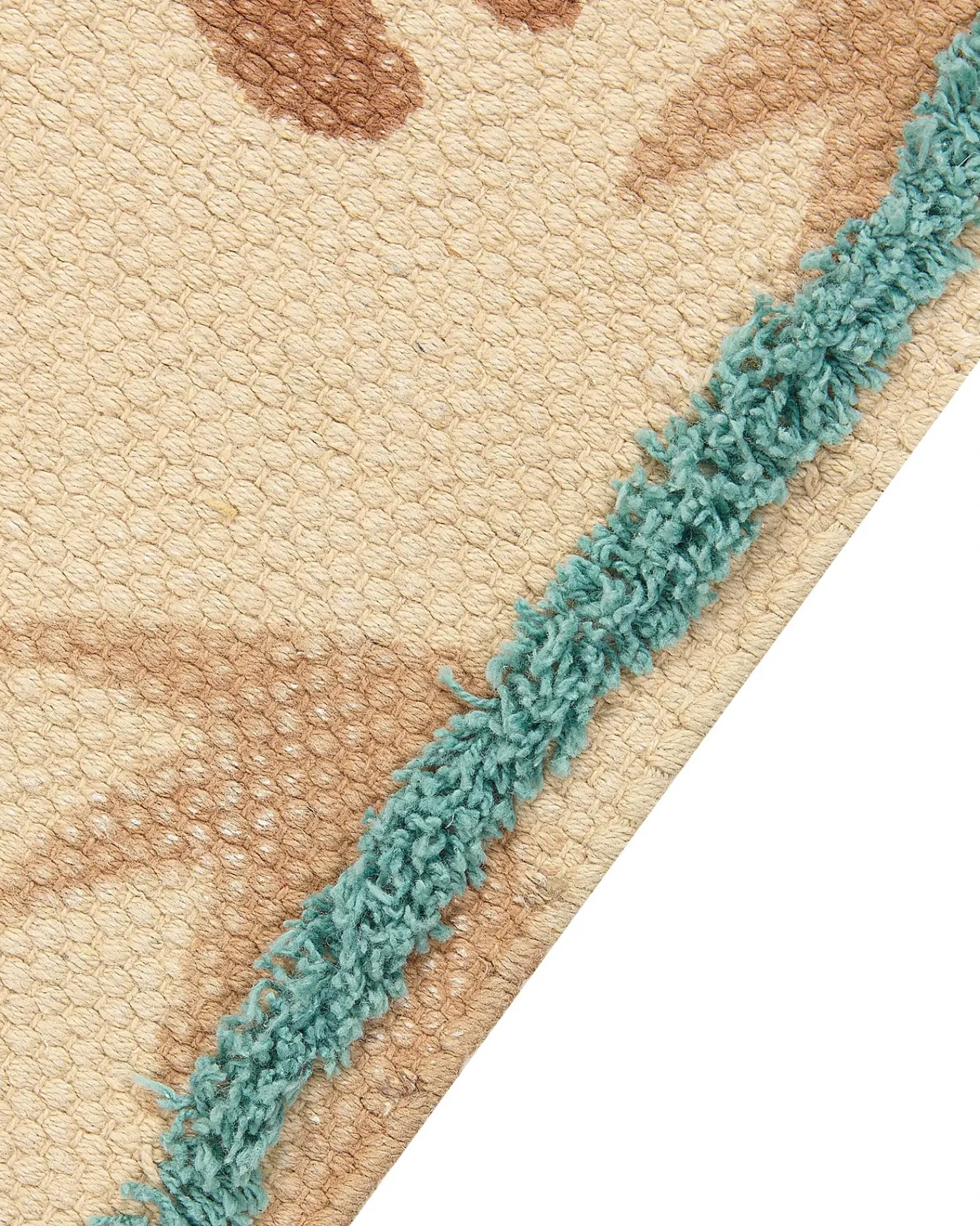 Sale Beliani Tappeto per bambini STABAT Multicolore 80 x 150 cm Cotone Arancione Blu Marrone Multicolore