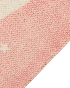 Discount Beliani Tappeto per bambini TAPAK Rosa 80 x 150 cm Cotone Beige Giallo Rosa Grigio Multicolore