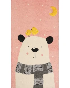 Discount Beliani Tappeto per bambini TAPAK Rosa 80 x 150 cm Cotone Beige Giallo Rosa Grigio Multicolore