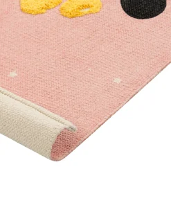 Discount Beliani Tappeto per bambini TAPAK Rosa 80 x 150 cm Cotone Beige Giallo Rosa Grigio Multicolore