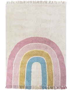 Discount Beliani Tappeto per bambini TATARLI Multicolore 140 x 200 cm Cotone Beige Multicolore