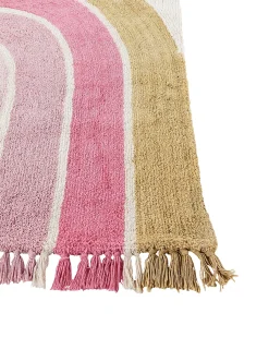 Clearance Beliani Tappeto per bambini TATARLI Rosa 140 x 200 cm Cotone Beige Giallo Rosa