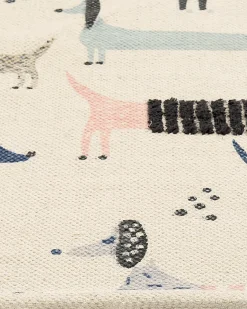 New Beliani Tappeto per bambini TEMIAJ Multicolore 80 x 150 cm Cotone Beige Multicolore