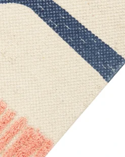 New Beliani Tappeto per bambini TEMIAJ Multicolore 80 x 150 cm Cotone Beige Multicolore