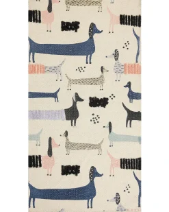 New Beliani Tappeto per bambini TEMIAJ Multicolore 80 x 150 cm Cotone Beige Multicolore