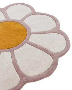 Discount Beliani Tappeto per bambini THUMBELINA Bianco sporco ø 120 cm Lana Multicolore