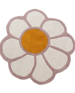 Discount Beliani Tappeto per bambini THUMBELINA Bianco sporco ø 120 cm Lana Multicolore