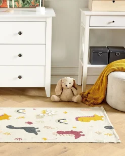 Best Beliani Tappeto per bambini TIOP Multicolore 80 x 150 cm Cotone Beige Multicolore