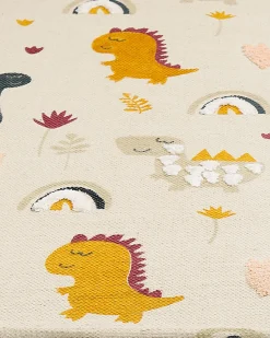 Best Beliani Tappeto per bambini TIOP Multicolore 80 x 150 cm Cotone Beige Multicolore