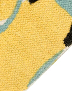 Hot Beliani Tappeto per bambini TUTUT Multicolore 80 x 150 cm Cotone Blu Giallo Nero Multicolore Rosa