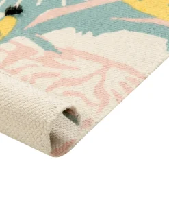 Hot Beliani Tappeto per bambini TUTUT Multicolore 80 x 150 cm Cotone Blu Giallo Nero Multicolore Rosa