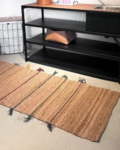 Best Beliani Tappeto per bambini UZUNTA Beige 70 x 200 cm Iuta Beige Multicolore