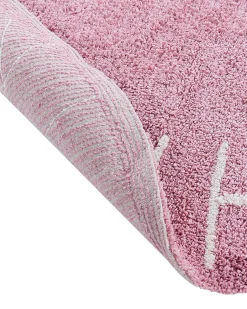 Outlet Beliani Tappeto per bambini VURGUN Rosa ø 120 cm Cotone Bianco Rosa