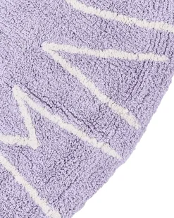 Discount Beliani Tappeto per bambini VURGUN Viola chiaro ø 120 cm Cotone Bianco Viola