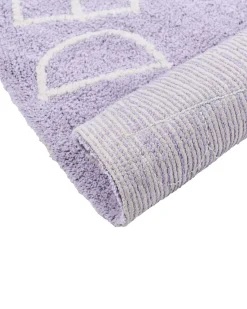 Discount Beliani Tappeto per bambini VURGUN Viola chiaro ø 120 cm Cotone Bianco Viola
