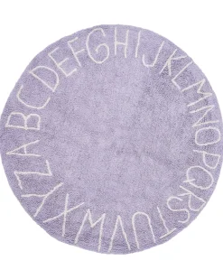 Discount Beliani Tappeto per bambini VURGUN Viola chiaro ø 120 cm Cotone Bianco Viola